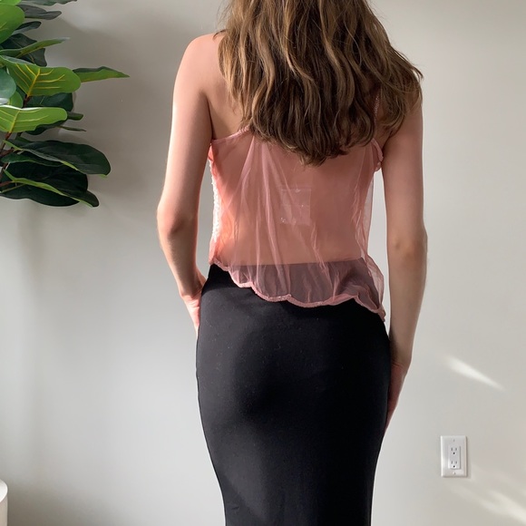 Elegant Pink Camisole with Floral Embroidery - Picture 5 of 5